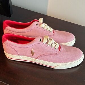 Ralph Lauren Canvas Sneakers with Cream Laces